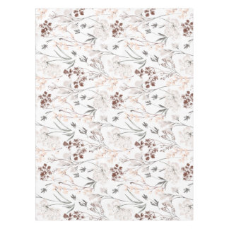 Wildflower minimalist elegant leaves soft floral tablecloth