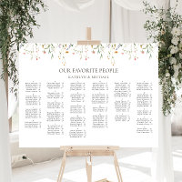 Wildflower Minimalist Wedding Alphabetical Seating