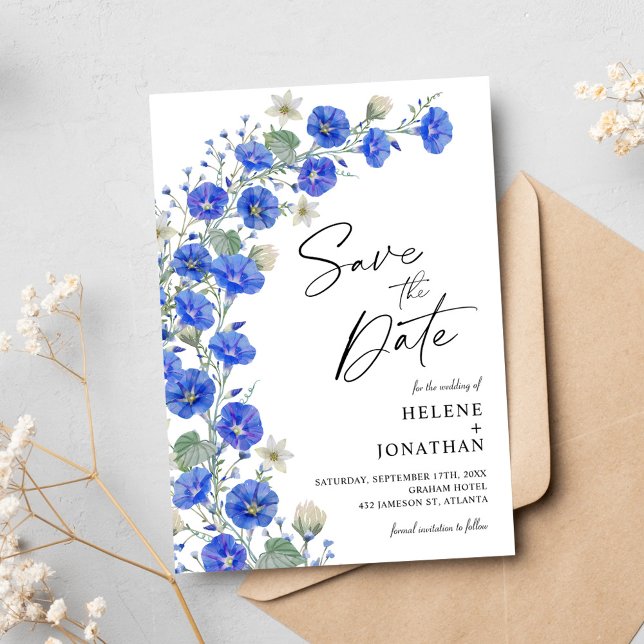 Wildflower Modern Rustic Elegant Wedding Save The Date (Wildflower Modern Rustic Elegant Wedding Save The Date)