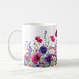Wildflower, Monogram Coffee Mug