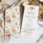 Wildflower Monogram | Ornate Boho Wedding Program Programme<br><div class="desc">Hello summer! Infuse your summer wedding with vibrant energy and bold splashes of colour with this bright colour palette. This collection is the perfect way to highlight the gorgeous hues that summer brings. This chic explosion of wildflower colours screams modern wedding. These bold colours make for a playful palette that's...</div>