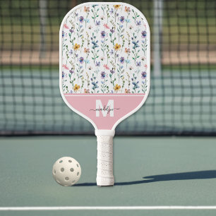 Wildflower Monogram Pickleball Paddle