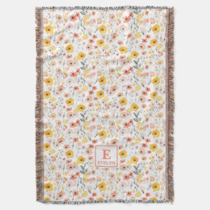 Wildflower Monogrammed Blanket