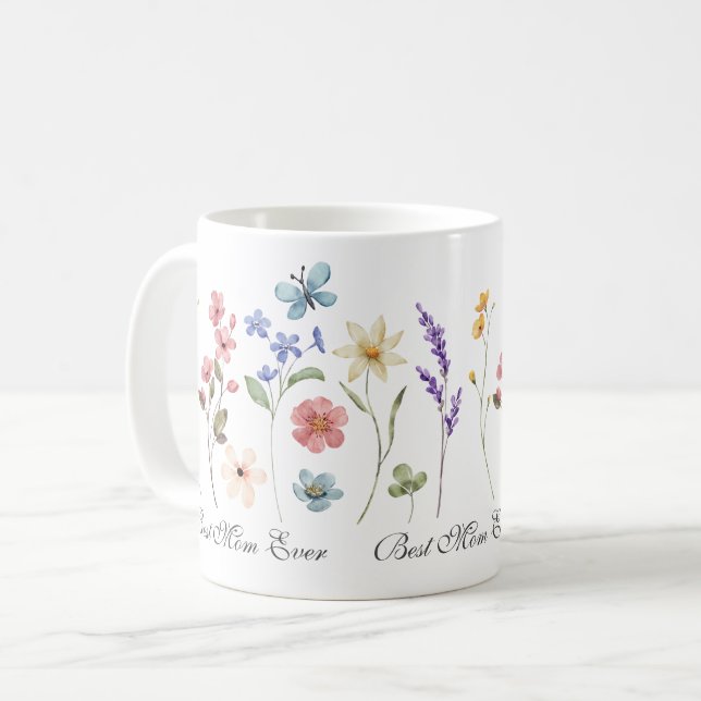 Wildflower Mother's Day for Plant Lovers Gardening Coffee Mug (Front Left)
