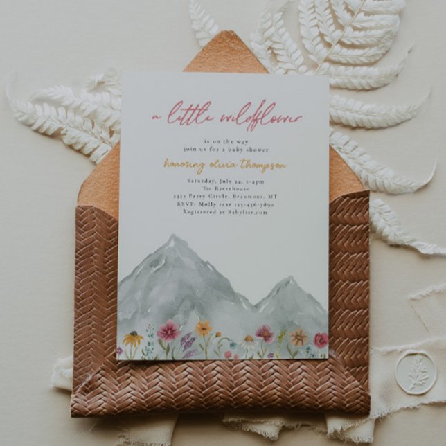 Wildflower Mountain Baby Shower Invitation (Creator Uploaded)