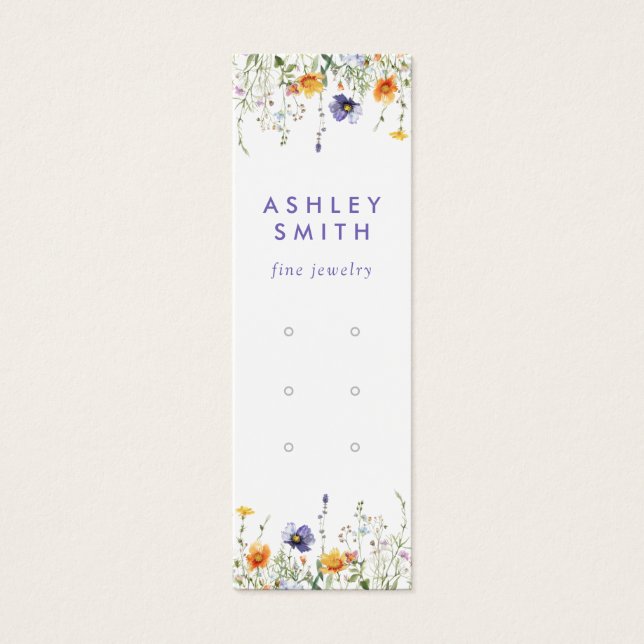 Wildflower Multiple Earring Display Card (Front)