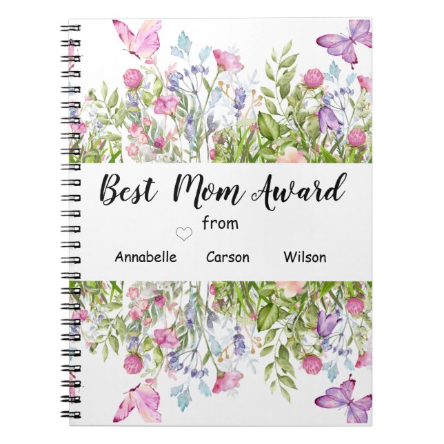 Wildflower Mum Appreciation Spiral Photo Notebook (Front)