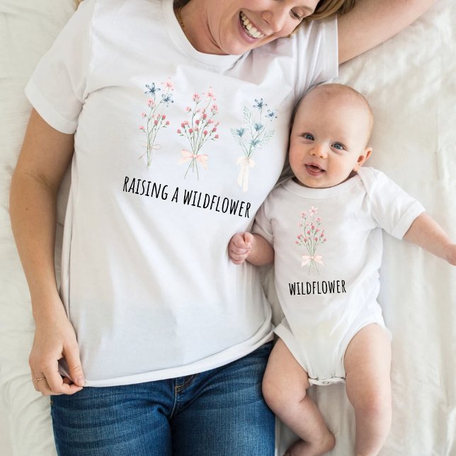 Wildflower mummy and mini baby bodysuit (Creator Uploaded)