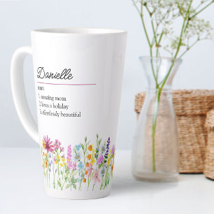 Wildflower Name Definition Pretty Wild Flower Latte Mug