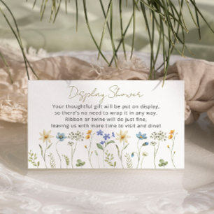 Wildflower Neutral Baby Shower Display Shower Enclosure Card