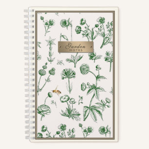 Wildflower Notebook Little Bee Beekeeper Gardeners