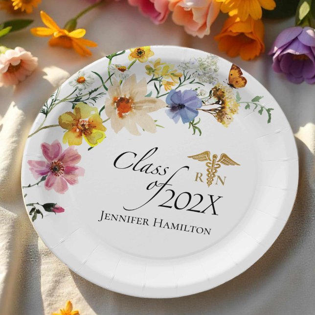 Wildflower Nursing School | Class of Graduation Paper Plate (Creator Uploaded)