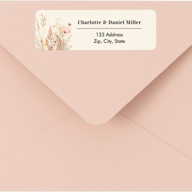Wildflower off-white pink return address (Creator Uploaded)