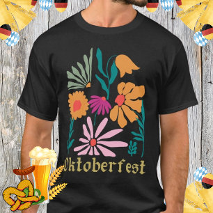 Wildflower Oktoberfest German Beer Floral Party T-Shirt