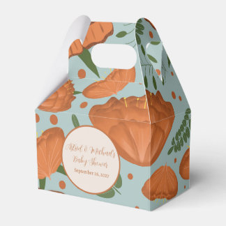 Wildflower Orange Poppy Baby Shower Favour Box