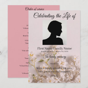 Wildflower order of service invitation