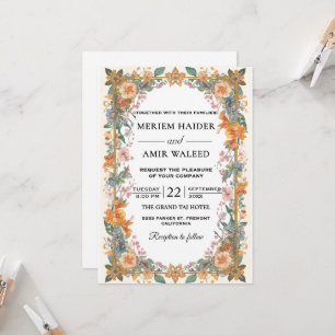 Wildflower Ornate Garden Floral Wedding Invitation