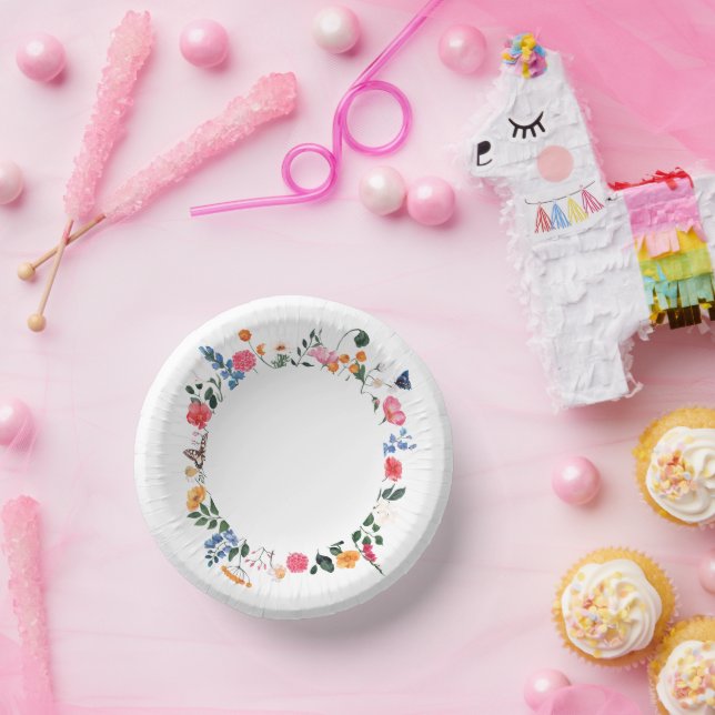 Wildflower Paper Plate (Party)