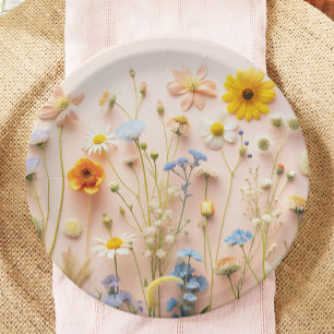 Wildflower Party Paper Plate