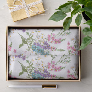 Wildflower Pastel Spring Floral Pattern Tissue Paper
