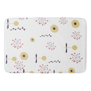 Wildflower Pattern Boho Bath Mat