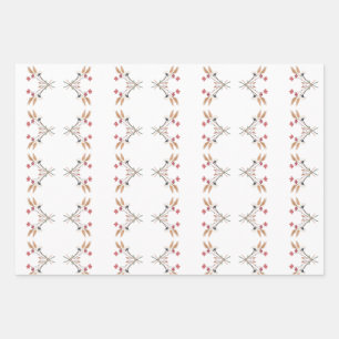 Wildflower Pattern Gift Wrapping Paper Sheet