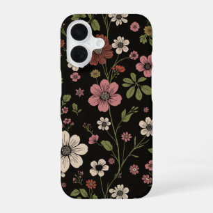 wildflower pattern iPhone 16 case