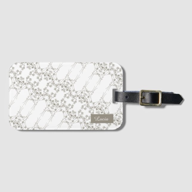Wildflower Pattern Luggage Tag (Front Horizontal)