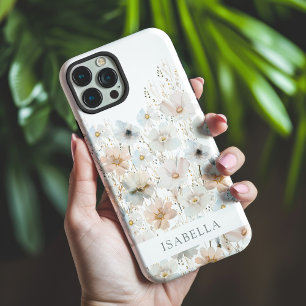 Wildflower Pattern Personalised iPhone 15 Pro Max Case