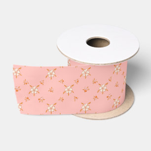 Wildflower Pattern Satin Ribbon
