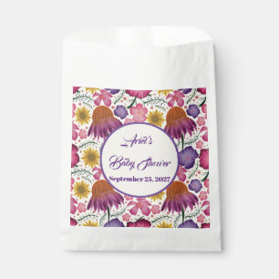 Wildflower Personalised Garden Baby Shower  Favour Bags