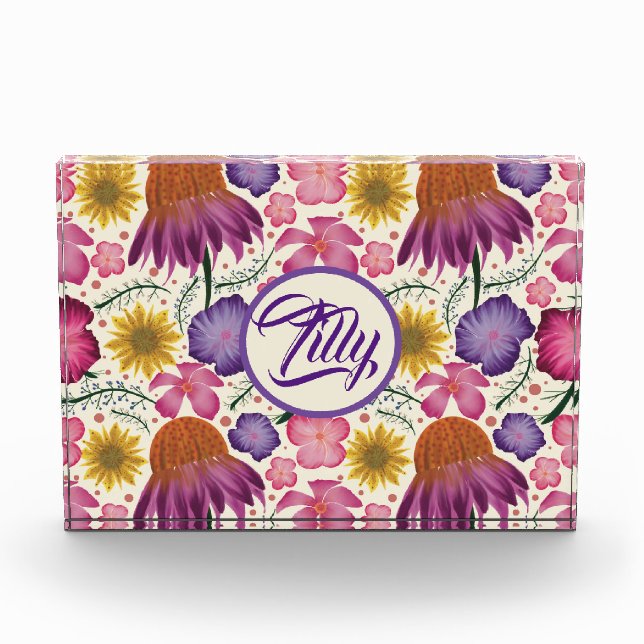 Wildflower Personalised Garden Photo Block (Front)