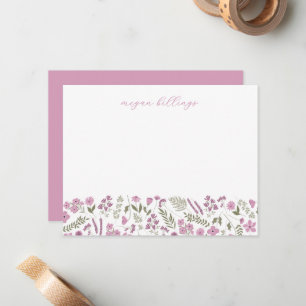 Wildflower Personalised Notecards - Thank You Card