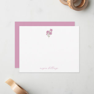 Wildflower Personalised Notecards - Thank You Card