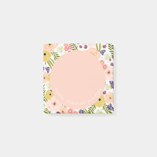 Wildflower Personalised Post It Notes (Front)