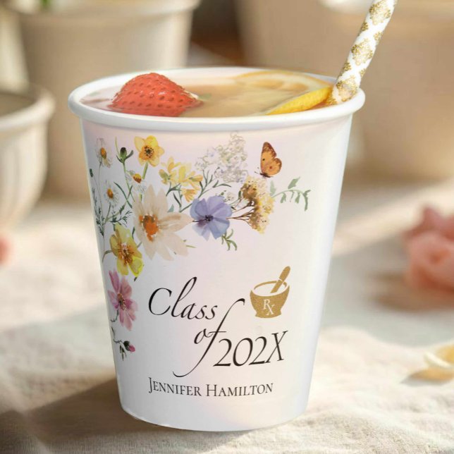 Wildflower Pharmacy School | Class of Graduation Paper Cups (Creator Uploaded)