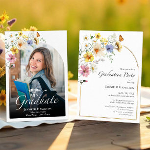 Wildflower Pharmacy School Graduation Party Photo Invitation