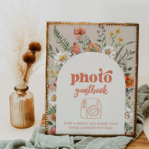 Wildflower Photo Guest Book Sign
