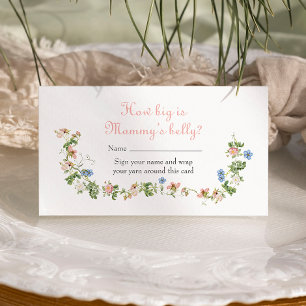 Wildflower Pink Bow How Big is Mummy’s Belly Enclosure Card
