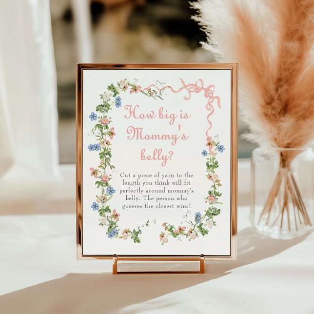 Wildflower Pink Bow How Big is Mummy’s Belly Poster (Creator Uploaded)