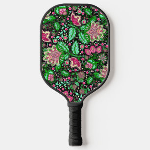 Wildflower Pink Lady Slipper Inspired Folk Art Pickleball Paddle