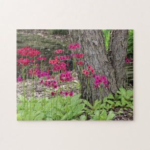 Wildflower Pink Primrose Photograph Jigsaw Puzzle