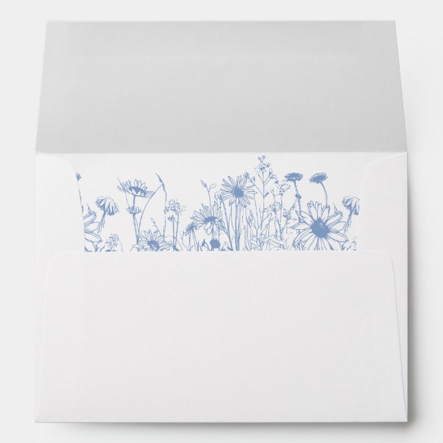 Wildflower Powder Blue Envelope (Back (Bottom))