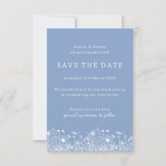 Wildflower Powder Blue Save The Date