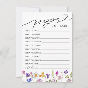 Wildflower Prayers and Wishes for Baby Card