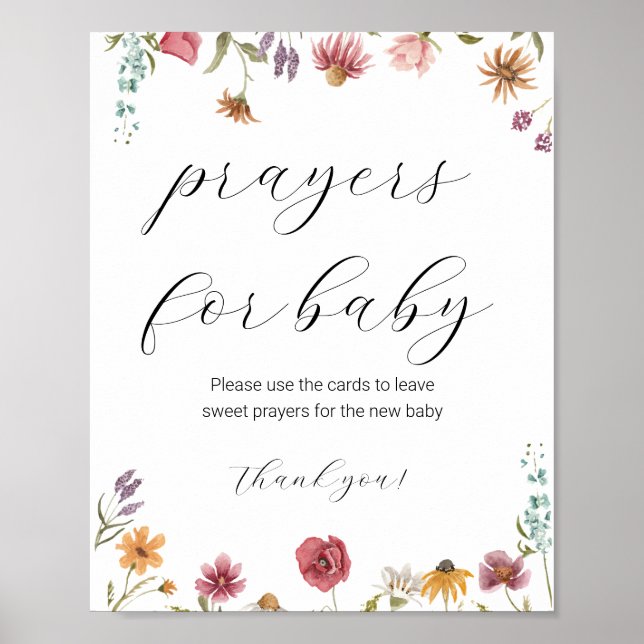Wildflower Prayers for Baby Sign (Front)