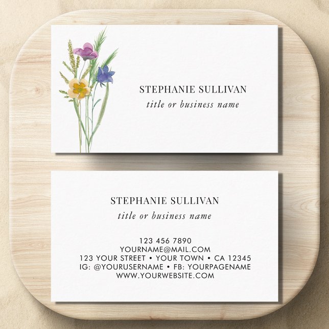 Wildflower Professional Business Card (Creator Uploaded)
