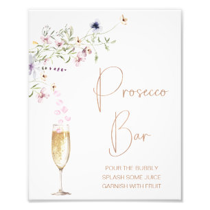 Wildflower Prosecco Bar Bridal Shower Sign