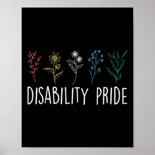 Wildflower Proud Disabled Disability Pride Month A Poster