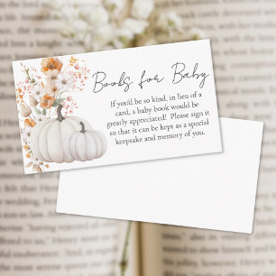 Wildflower Pumpkin Baby Shower Books For Baby Enclosure Card